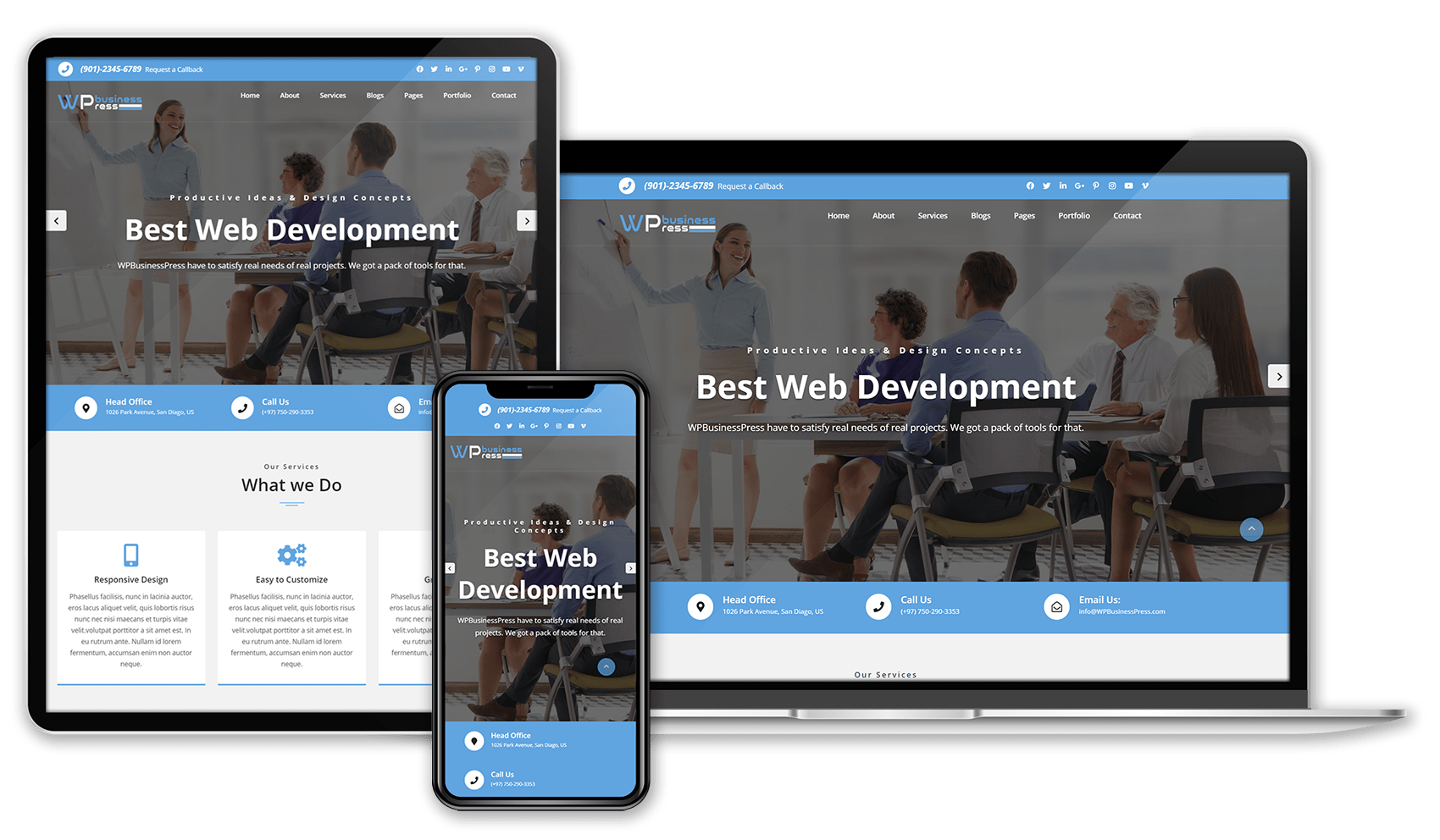 WPBusinessThemeMockup